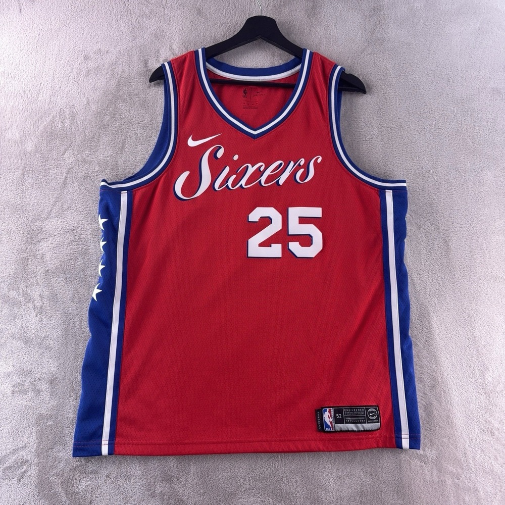 Nike Philadelphia Sixers Ben Simmons Jersey Mens Size XL Red #25 NBA Swingman